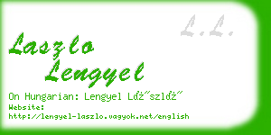 laszlo lengyel business card